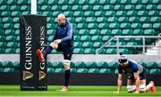 22 February 2020; Devin Toner, left, and Ultan Dillane during the Ireland Rugby Captain's Run at Twickenham Stadium in London, England. Photo by Brendan Moran/Sportsfile