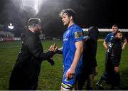 21 February 2020; Michael Bent, left, and Jack Dunne of Leinster following the Guinness PRO14 Round 12 match between Ospreys and Leinster at The Gnoll in Neath, Wales. Photo by Ramsey Cardy/Sportsfile