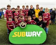 22 February 2020; Galway SL players and coaches celebrate following their side's victory during the U13 SFAI Subway National Plate Final match between Clare SSL and Galway SL at Mullingar Athletic FC in Gainestown, Co. Westmeath. Photo by Seb Daly/Sportsfile