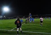 21 February 2020; Ross Molony of Leinster and Bradley Davies of Ospreys contest a line out during the Guinness PRO14 Round 12 match between Ospreys and Leinster at The Gnoll in Neath, Wales. Photo by Ramsey Cardy/Sportsfile