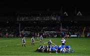 21 February 2020; A general view of a scrum during the Guinness PRO14 Round 12 match between Ospreys and Leinster at The Gnoll in Neath, Wales. Photo by Ramsey Cardy/Sportsfile