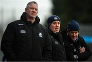 22 February 2020; Dublin manager Tom Gray, centre, with selectors Carl Behan, left, and Jim Lehane during the Eirgrid Leinster GAA Football U20 Championship Semi-Final match between Dublin and Meath at Parnell Park in Dublin. Photo by David Fitzgerald/Sportsfile