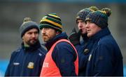 22 February 2020; Meath manager Ger Robinson, centre, during the Eirgrid Leinster GAA Football U20 Championship Semi-Final match between Dublin and Meath at Parnell Park in Dublin. Photo by David Fitzgerald/Sportsfile
