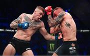 22 February 2020; Chris Duncan, left, and Mateusz Piskorz during their contract weight bout at Bellator 240 in the 3 Arena, Dublin. Photo by David Fitzgerald/Sportsfile