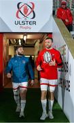 22 February 2020; Adam McBurney, left, and Alan O'Connor of Ulster before the Guinness PRO14 Round 12 match between Ulster and Toyota Cheetahs at Kingspan Stadium in Belfast.  Photo by Oliver McVeigh/Sportsfile