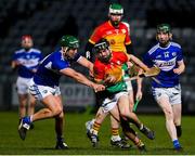 22 February 2020; Ross Smithers of Carlow in action against James Ryan of Laois during the Allianz Hurling League Division 1 Group B Round 4 match between Laois and Carlow at MW Hire O'Moore Park in Portlaoise, Laois. Photo by Matt Browne/Sportsfile