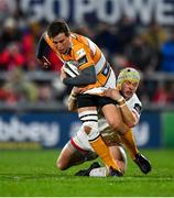22 February 2020; William Small-Smith of Toyota Cheetahs is tackled by Luke Marshall of Ulster during the Guinness PRO14 Round 12 match between Ulster and Toyota Cheetahs at Kingspan Stadium in Belfast.  Photo by Oliver McVeigh/Sportsfile