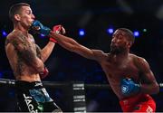 22 February 2020; Frans Mlambo, right, and Ricky Bandejas during their bantamweight bout at Bellator 240 in the 3 Arena, Dublin. Photo by David Fitzgerald/Sportsfile