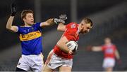 22 February 2020; Killian O'Hanlon of Cork in action against Brian Fox of Tipperary during the Allianz Football League Division 3 Round 4 match between Tipperary and Cork at Semple Stadium in Thurles, Tipperary. Photo by Piaras Ó Mídheach/Sportsfile