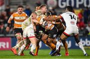22 February 2020; Ruan Pienaar of Toyota Cheetahs in action against Kieran Treadwell of Ulster during the Guinness PRO14 Round 12 match between Ulster and Toyota Cheetahs at Kingspan Stadium in Belfast. Photo by Oliver McVeigh/Sportsfile