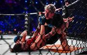 22 February 2020; Bec Rawlings, right, and Elina Kallionidou during their women's flyweight bout at Bellator 240 in the 3 Arena, Dublin. Photo by David Fitzgerald/Sportsfile