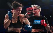 22 February 2020; Bec Rawlings, right, and Elina Kallionidou during their women's flyweight bout at Bellator 240 in the 3 Arena, Dublin. Photo by David Fitzgerald/Sportsfile
