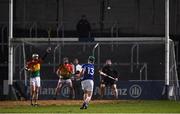 22 February 2020; Ross King of Laois scores a late winning free against Carlow during the Allianz Hurling League Division 1 Group B Round 4 match between Laois and Carlow at MW Hire O'Moore Park in Portlaoise, Laois. Photo by Matt Browne/Sportsfile