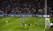 22 February 2020; Evan Comerford of Dublin saves a shot on goal by Patrick McBrearty of Donegal during the Allianz Football League Division 1 Round 4 match between Dublin and Donegal at Croke Park in Dublin. Photo by Eóin Noonan/Sportsfile