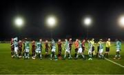 22 February 2020; Shamrock Rovers II and Longford Town players prior to the SSE Airtricity League First Division match between Longford Town and Shamrock Rovers II at Bishopsgate in Longford. Photo by Stephen McCarthy/Sportsfile