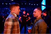 22 February 2020; Boxer Carl Frampton, right, and MMA fighter James Gallagher at Bellator Dublin in the 3 Arena, Dublin. Photo by David Fitzgerald/Sportsfile