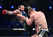 22 February 2020; Aaron Chalmers, left, and Austin Clem during their welterweight bout at Bellator Dublin in the 3 Arena, Dublin. Photo by David Fitzgerald/Sportsfile