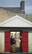 23 February 2020; Noel Bermingham from Kinvara, left, and Roddy Kelly from Oranmore, Co Galway study their programmes prior to the Allianz Football League Division 1 Round 4 match between Galway and Tyrone at Tuam Stadium in Tuam, Galway.  Photo by David Fitzgerald/Sportsfile