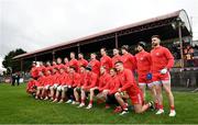 23 February 2020; Tyrone players pose for a team photo prior to the Allianz Football League Division 1 Round 4 match between Galway and Tyrone at Tuam Stadium in Tuam, Galway.  Photo by David Fitzgerald/Sportsfile