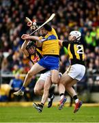 23 February 2020; John Conlon of Clare in action against Kilkenny defenders Conor Browne and Conor Delaney during the Allianz Hurling League Division 1 Group B Round 4 match between Kilkenny and Clare at UPMC Nowlan Park in Kilkenny. Photo by Ray McManus/Sportsfile
