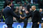 23 February 2020; Ireland head coach Andy Farrell and England head coach Eddie Jones shake hands prior to the Guinness Six Nations Rugby Championship match between England and Ireland at Twickenham Stadium in London, England. Photo by Ramsey Cardy/Sportsfile Photo by Ramsey Cardy/Sportsfile