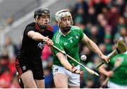 23 February 2020; Cian Lynch of Limerick in action against Robert Downey of Cork during the Allianz Hurling League Division 1 Group A Round 4 match between Cork and Limerick at Páirc Uí Chaoimh in Cork. Photo by Sam Barnes/Sportsfile