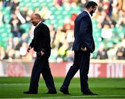 23 February 2020; Ireland head coach Andy Farrell and England head coach Eddie Jones prior to the Guinness Six Nations Rugby Championship match between England and Ireland at Twickenham Stadium in London, England. Photo by Brendan Moran/Sportsfile Photo by Brendan Moran/Sportsfile