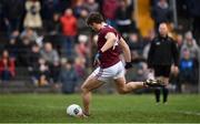 23 February 2020; Shane Walsh of Galway shoots to score his side's first goal from a penalty during the Allianz Football League Division 1 Round 4 match between Galway and Tyrone at Tuam Stadium in Tuam, Galway.  Photo by David Fitzgerald/Sportsfile