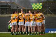 23 February 2020; The Meath team huddle together prior to the Allianz Football League Division 1 Round 4 match between Kerry and Meath at Fitzgerald Stadium in Killarney, Kerry. Photo by Diarmuid Greene/Sportsfile