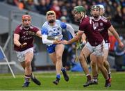 23 February 2020; Peter Hogan of Waterford, in action against Conor Whelan, left, and Brian Concannon of Galway during the Allianz Hurling League Division 1 Group A Round 4 match between Waterford and Galway at Walsh Park in Waterford. Photo by Seb Daly/Sportsfile
