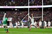 23 February 2020; Jonathan Sexton of Ireland kicks a conversion wide during the Guinness Six Nations Rugby Championship match between England and Ireland at Twickenham Stadium in London, England. Photo by Brendan Moran/Sportsfile Photo by Brendan Moran/Sportsfile