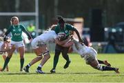 23 February 2020; Linda Djougang of Ireland in action during the Women's Six Nations Rugby Championship match between England and Ireland at Castle Park in Doncaster, England.  Photo by Simon Bellis/Sportsfile