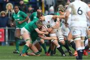 23 February 2020; Edel McMahon of Ireland in action against Sarah Hunter of England during the Women's Six Nations Rugby Championship match between England and Ireland at Castle Park in Doncaster, England.  Photo by Simon Bellis/Sportsfile