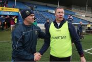 23 February 2020; Tipperary manager Liam Sheedy with Westmeath manager Shane O'Brien following the Allianz Hurling League Division 1 Group A Round 4 match between Tipperary and Westmeath at Semple Stadium in Thurles, Co Tipperary. Photo by Ben McShane/Sportsfile