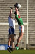 23 February 2020; Diarmuid O'Connor of Mayo in action against Dessie Ward of Monaghan during the Allianz Football League Division 1 Round 4 match between Monaghan and Mayo at St Tiernach's Park in Clones, Monaghan. Photo by Oliver McVeigh/Sportsfile