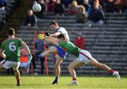 23 February 2020; Conor McManus of Monaghan in action against Oisin Mullin of Mayo during the Allianz Football League Division 1 Round 4 match between Monaghan and Mayo at St Tiernach's Park in Clones, Monaghan. Photo by Oliver McVeigh/Sportsfile