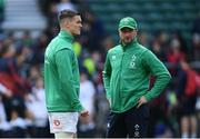 23 February 2020; Ireland assistant coach Mike Catt, right, and Jonathan Sexton of Ireland ahead of the Guinness Six Nations Rugby Championship match between England and Ireland at Twickenham Stadium in London, England. Photo by Ramsey Cardy/Sportsfile