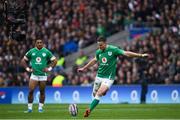 23 February 2020; Jonathan Sexton of Ireland kicks a penalty during the Guinness Six Nations Rugby Championship match between England and Ireland at Twickenham Stadium in London, England. Photo by Ramsey Cardy/Sportsfile