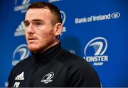 24 February 2020; Peter Dooley speaking during a Leinster Rugby Press Conference at Leinster Rugby Headquarters in UCD, Dublin. Photo by Sam Barnes/Sportsfile