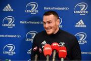 24 February 2020; Peter Dooley speaking during a Leinster Rugby Press Conference at Leinster Rugby Headquarters in UCD, Dublin. Photo by Sam Barnes/Sportsfile