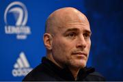 24 February 2020; Backs coach Felipe Contepomi  speaking during a Leinster Rugby Press Conference at Leinster Rugby Headquarters in UCD, Dublin. Photo by Sam Barnes/Sportsfile