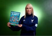24 February 2020; Republic of Ireland international Stephanie Roche at the launch of the The No Barriers 2020 project in FAI Headquarters, Abbotstown, Dublin. The No Barriers 2020 project brings together sport and social action, harnessing the excitement of the UEFA EURO 2020 tournament in primary schools across Ireland. No Barriers 2020 builds up to the UEFA EURO 2020 tournament, encouraging primary schools to use football to inspire social change in their community. This new project brings the excitement and power of football directly to schools in the Republic of Ireland, focusing on Dublin and London as host cities of the tournament. The project is supported by the Football Association of Ireland and the Greater London Authority. during a UEFA EURO 2020 call on Schools to register for ‘No Barriers’ campaigns. Photo by Stephen McCarthy/Sportsfile