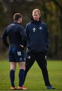 24 February 2020; Leinster head coach Leo Cullen, right and Fergus McFadden during Leinster Rugby Squad Training at Leinster Rugby Headquarters at Rosemount in UCD, Dublin. Photo by Sam Barnes/Sportsfile