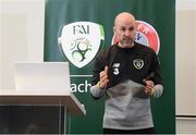 23 February 2020; Dan Horan, Head of Football Science and Research at the FAI, during the FAI Football Fitness Conference 2020 at Johnstown House in Enfield, Co. Meath. Photo by Stephen McCarthy/Sportsfile