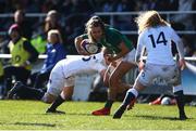 23 February 2020; Sarah McKenna of England in action against Aoife Doyle of Ireland during the Women's Six Nations Rugby Championship match between England and Ireland at Castle Park in Doncaster, England. Photo by Simon Bellis/Sportsfile