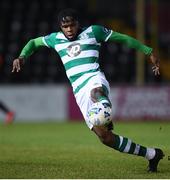 22 February 2020; Thomas Oluwa of Shamrock Rovers II during the SSE Airtricity League First Division match between Longford Town and Shamrock Rovers II at Bishopsgate in Longford. Photo by Stephen McCarthy/Sportsfile