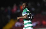 22 February 2020; Peter Adigun of Shamrock Rovers II during the SSE Airtricity League First Division match between Longford Town and Shamrock Rovers II at Bishopsgate in Longford. Photo by Stephen McCarthy/Sportsfile