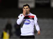 24 February 2020; Patrick Hoban of Dundalk celebrates after scoring his side's second goal during the SSE Airtricity League Premier Division match between Dundalk and Cork City at Oriel Park in Dundalk, Louth. Photo by Seb Daly/Sportsfile