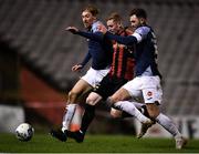 24 February 2020; Glen McAuley of Bohemians is tackled by Teemu Penninkangas, left, and Kyle Callan-McFadden of Sligo Rovers during the SSE Airtricity League Premier Division match between Bohemians and Sligo Rovers at Dalymount Park in Dublin. Photo by Eóin Noonan/Sportsfile