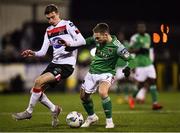 24 February 2020; Daniel Kelly of Dundalk in action against Dylan McGlade of Cork City during the SSE Airtricity League Premier Division match between Dundalk and Cork City at Oriel Park in Dundalk, Louth. Photo by Ben McShane/Sportsfile